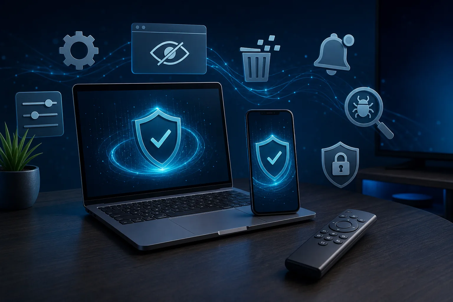 Clean the browser, phone, and TV