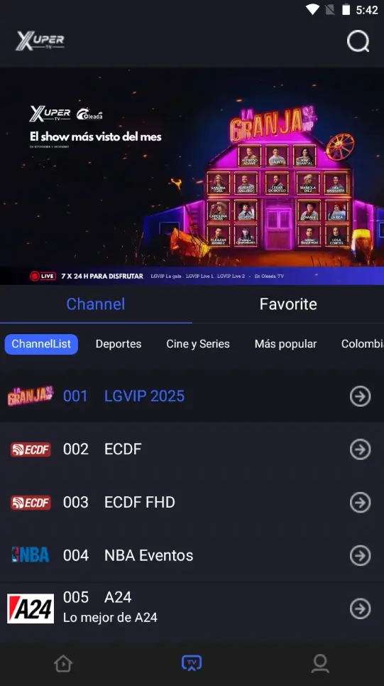 Streamex app interface example used for APK identity comparison
