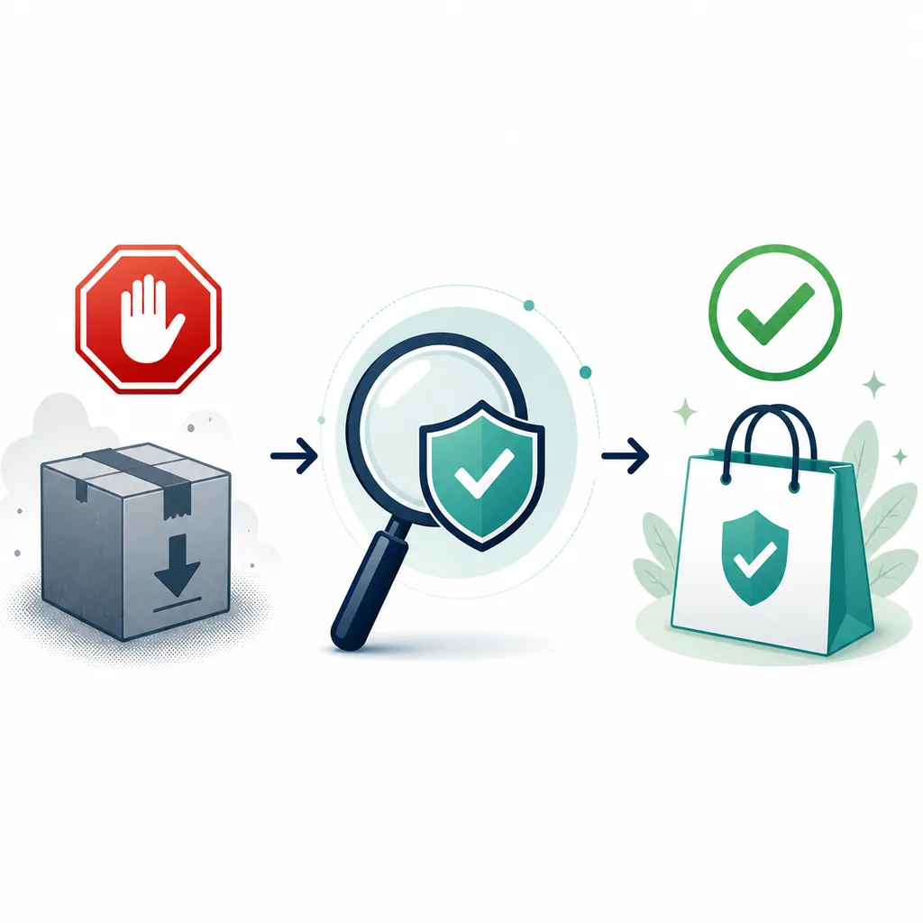 Editorial stop verify continue flow for a safer app installation decision